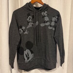 Lightweight Mickey Mouse Gray Hoodie
